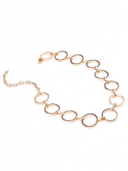 Gold-Toned Alloy Gold-Plated Choker Necklace, Choker Necklace For Women, Indian Choker, Contemporary Choker Necklace VitansEthnics