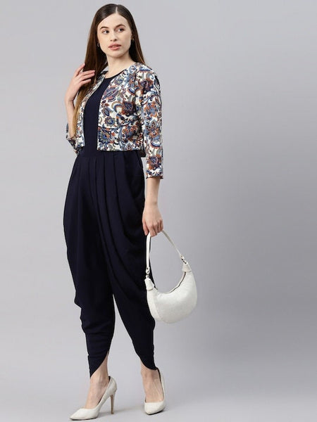 Designer Indian Dhoti Jumpsuit With Jacket For Women, Dhoti Dress For Women, Dhoti Suit Set, Indo Western Dress, Indian Dress, Dhoti Set VitansEthnics