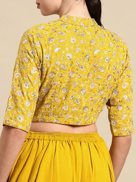 Women Georgette Ruffled Detail Dhoti Saree with Stitched Blouse, Ready to wear saree, Indo Western Dress, Dhoti saree set, Indian suit set VitansEthnics
