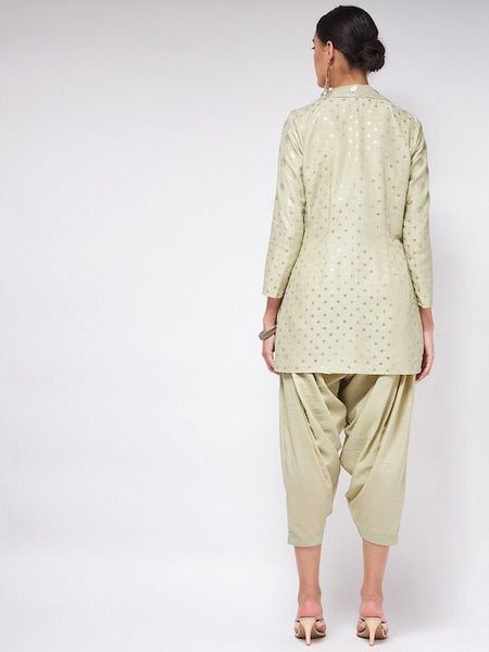 Designer Dhoti Jumpsuit With Jacket For Women, Indo Western Outfit, Indian Dhoti Dress For Women, Fusion Jumpsuit, Party Wear Indian Outfit VitansEthnics