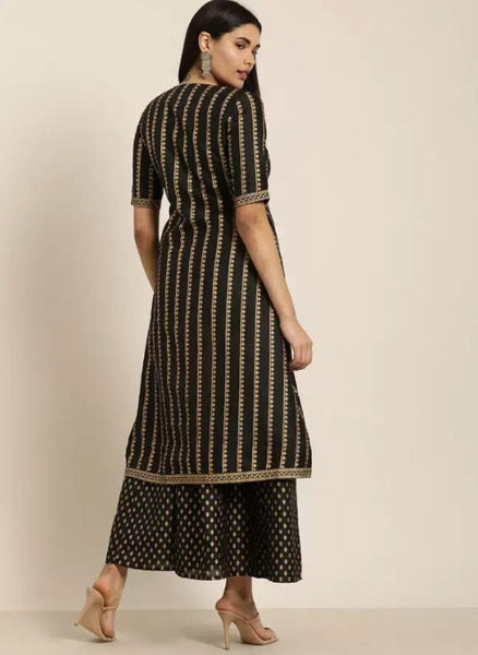 Designer Crop Top and Skirt With Printed Jacket For Women, Designer Kurti Set, Indian Dress, Lehenga Choli, Indo Western Outfit, Fusion Wear VitansEthnics