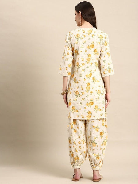 Floral Printed Kurti with Dhoti Pants Set For Women, Indian Co Ords Set, Indo Western Dress, Dhoti Suit set, Salwar Suit, Indian Suit Set VitansEthnics