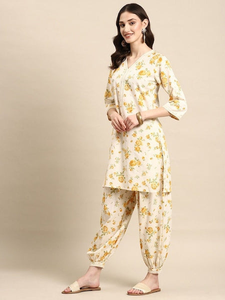 Floral Printed Kurti with Dhoti Pants Set For Women, Indian Co Ords Set, Indo Western Dress, Dhoti Suit set, Salwar Suit, Indian Suit Set VitansEthnics