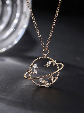 Gold-Plated Layered Necklace For Women & Girls, Necklace For Women, Contemporary Necklace With Charm, Handmade Jewelry VitansEthnics