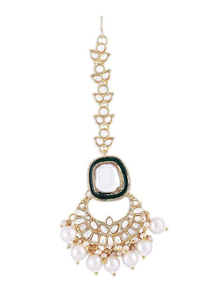 Gold-Plated Jewellery Set For Women, Kundan Layered Necklace Jewelry Set, Bridal Indian Jewellery Wedding, Necklace Earrings Maangtikka Set VitansEthnics