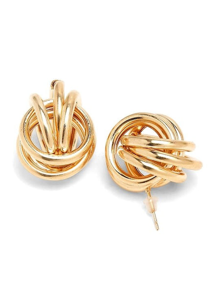 Gold-Plated Handcrafted Stud Earrings For Women & Girls, Classic Earrings, Statement Earrings, Contemporary Earrings, Handcrafted Jewelry VitansEthnics