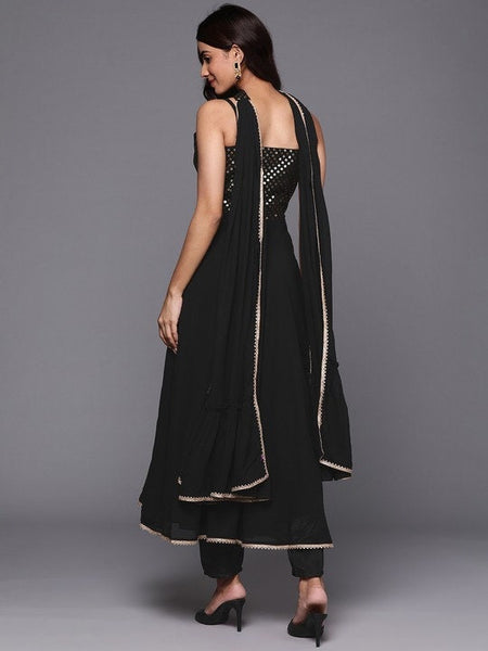Sequin Embroidery Kurta With Trousers & Dupatta Set For Women, Kurti Set For Women, Indian Suit, Indo Western Outfit, Wedding Indian Dress VitansEthnics
