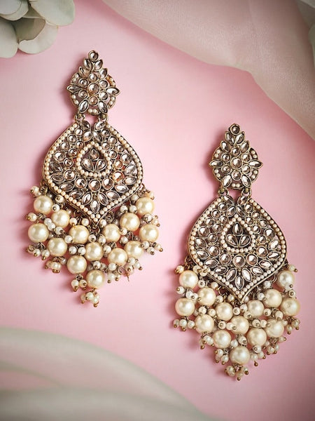 Gold-Plated Indian Jhumka Earrings