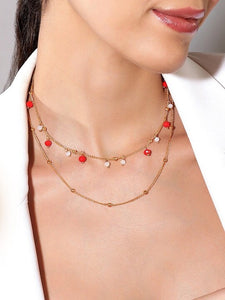Gold-Plated Layered Necklace For Women & Girls
