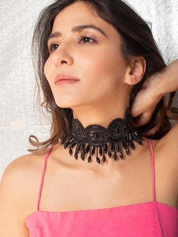 Pearl Beaded Choker Necklace For Women