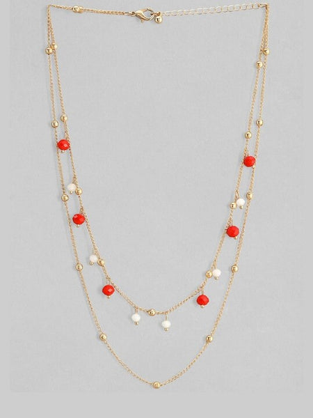 Gold-Plated Layered Necklace For Women & Girls