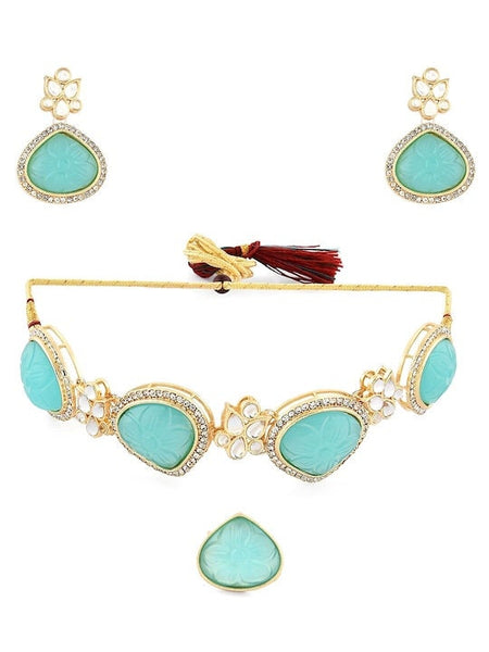 Stone Studded Choker Necklace Set