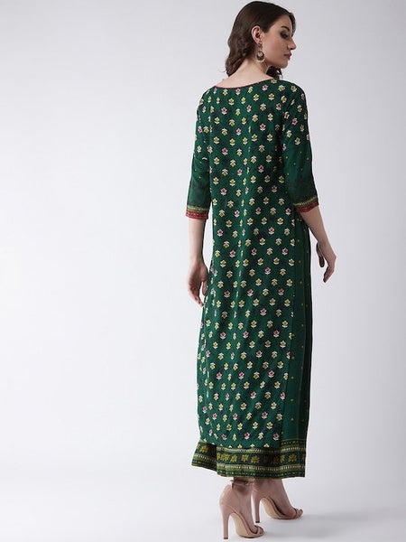 Mughal High-Low Top With Kalidaar Palazzo Set, Indian Blouse With Palazzo Set, Indo Western Dress For Women, Indian Dress, Fusion Outfit VitansEthnics