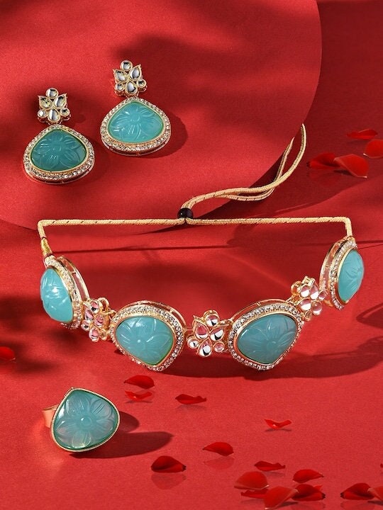 Stone Studded Choker Necklace Set