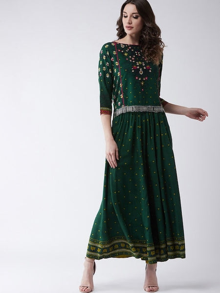 Mughal High-Low Top With Kalidaar Palazzo Set, Indian Blouse With Palazzo Set, Indo Western Dress For Women, Indian Dress, Fusion Outfit VitansEthnics