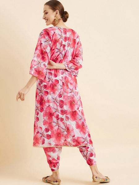Floral Printed Crop Top With Dhoti Pants & Shrug Ethnic Co ords, Ready to wear Indian Dress, Indo Western Outfit For Women, Indian suit set VitansEthnics