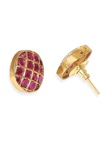 Gold-Plated American Diamond Intricate Choker Jewellery Set For Women