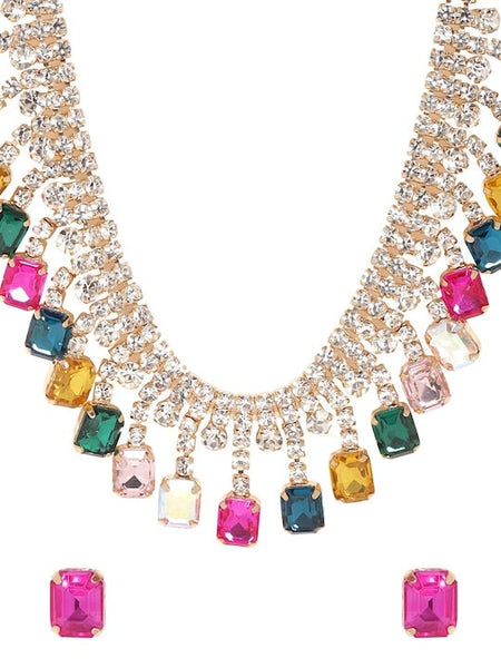 Gemstone Studded Jewelry Set For Women