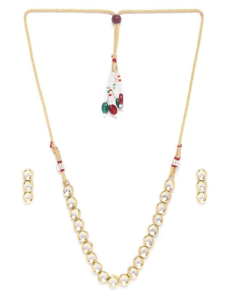 Gold-Plated Kundan Studded Choker Jewellery Set For Women