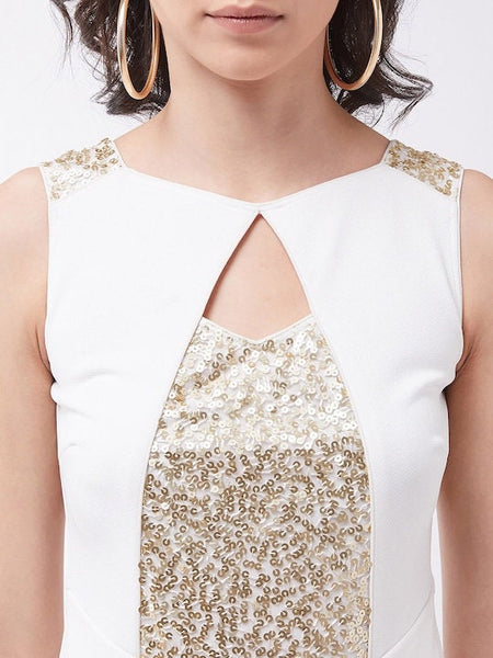 Charming White Solid Bling and Sparkly Jumpsuit For Women, Indo Western Dress, Party Wear Indian Dress, Jumpsuits, Fusion Wear For Women VitansEthnics
