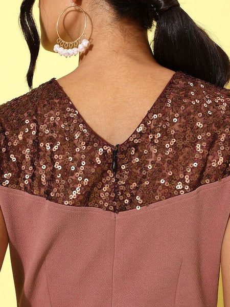 Mauve & Burgundy Jumpsuit with Embellished Detail For Women, Indo Western Dress, Party Wear Indian Dress, Jumpsuits, Fusion Wear outfit VitansEthnics