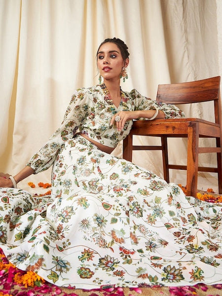 Designer Indian Crop Top With Skirt Set, Indian Blouse With Skirt Set, Indo Western Dress For Women, Indian Dress, Printed Lehenga Choli VitansEthnics