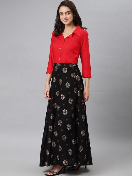 Designer Indian Ready to Wear Shirt Collar Lehenga Choli, Indian Blouse With Skirt Set, Indo Western Dress, Indian Dress, Lehenga Choli VitansEthnics